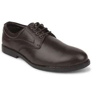 Fortune Brown Formal Lacing Derby Shoes For Men MAJESTIC-1 By Liberty Comfort Look Flexible Work Comfort