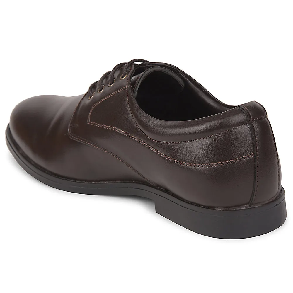 Business Style High-Quality Materials Fortune Brown Formal Lacing Derby Shoes For Men MAJESTIC-1 By Liberty