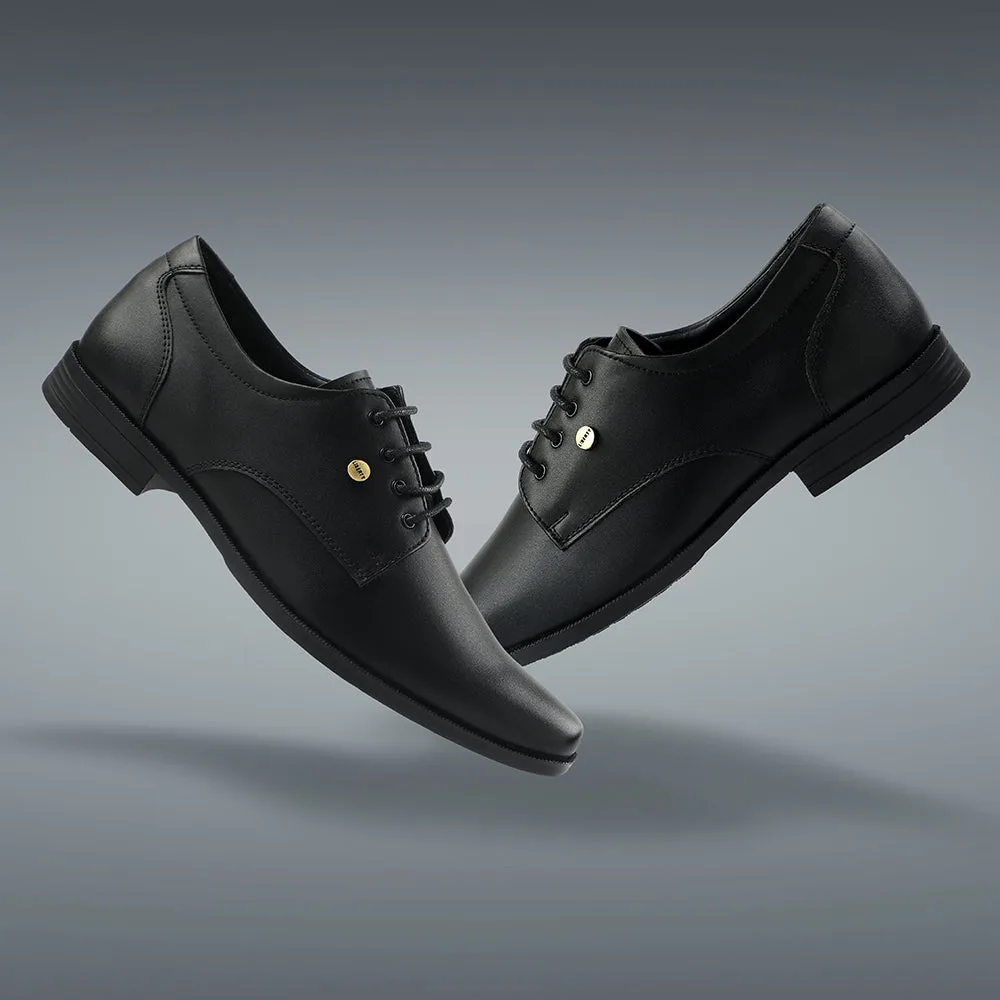 Fortune Black Formal Lacing Derby Shoes For Men BENSTOCK1E By Liberty Easy Step Foot Comfort