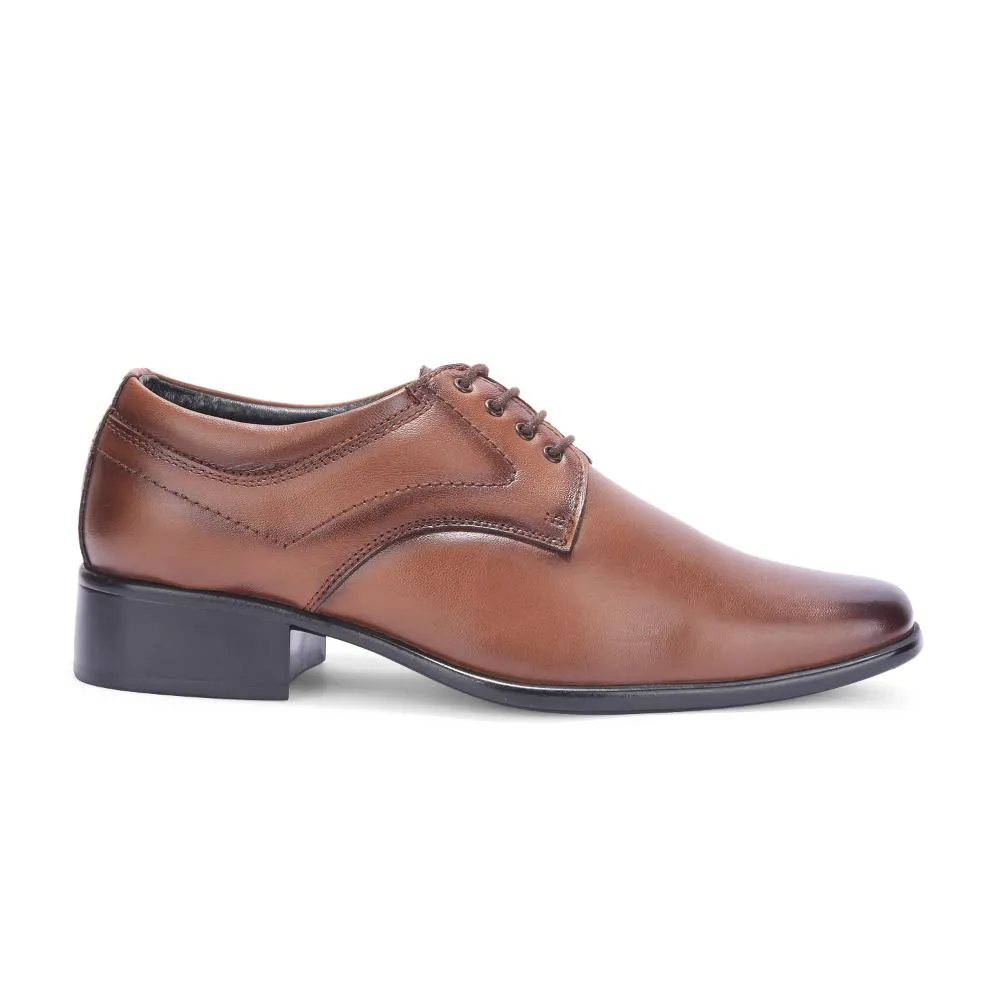 Professional Fit Elegant Urban Look Fortune By Liberty Men HIL-3 Tan Formal Lacing Derby Shoes