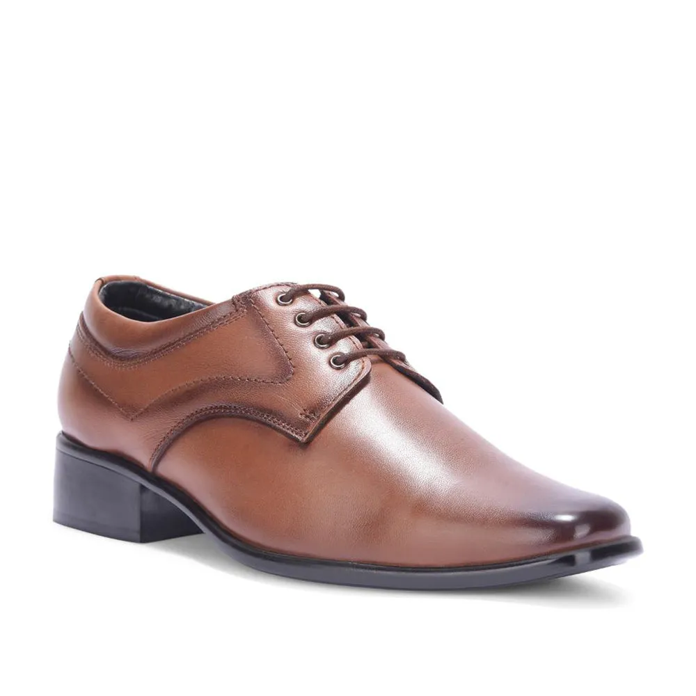 Fortune By Liberty Men HIL-3 Tan Formal Lacing Derby Shoes Sharp Modern Fit