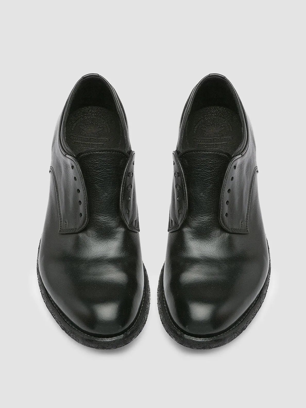 Soft Good Traction LEXIKON 012 - Black Leather Derby Shoes