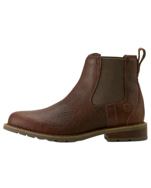 Ariat Mens Wexford Bison Chelsea Boots Walk-In-Style Ankle Height