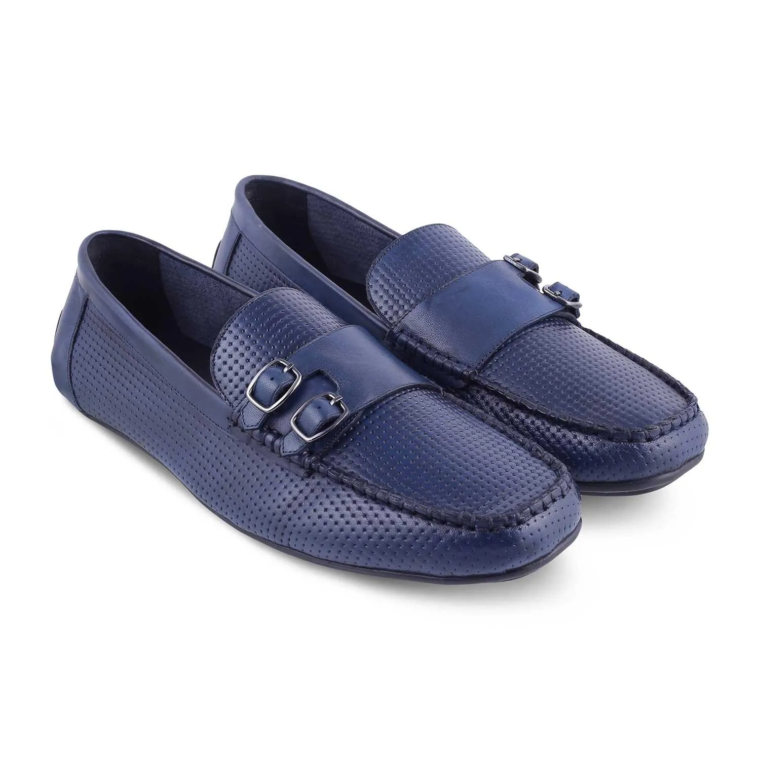 Pad Ease The Yosa Blue Men's Double Monk Shoes Tresmode