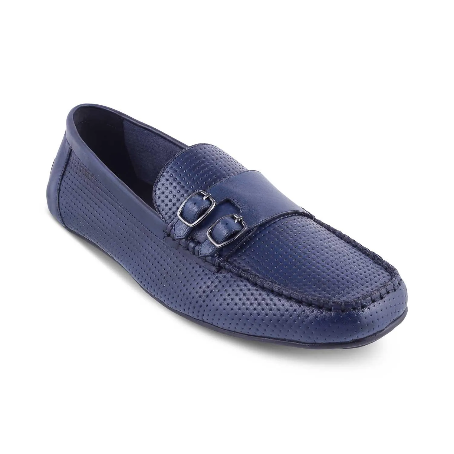 The Yosa Blue Men's Double Monk Shoes Tresmode Bespoke Style