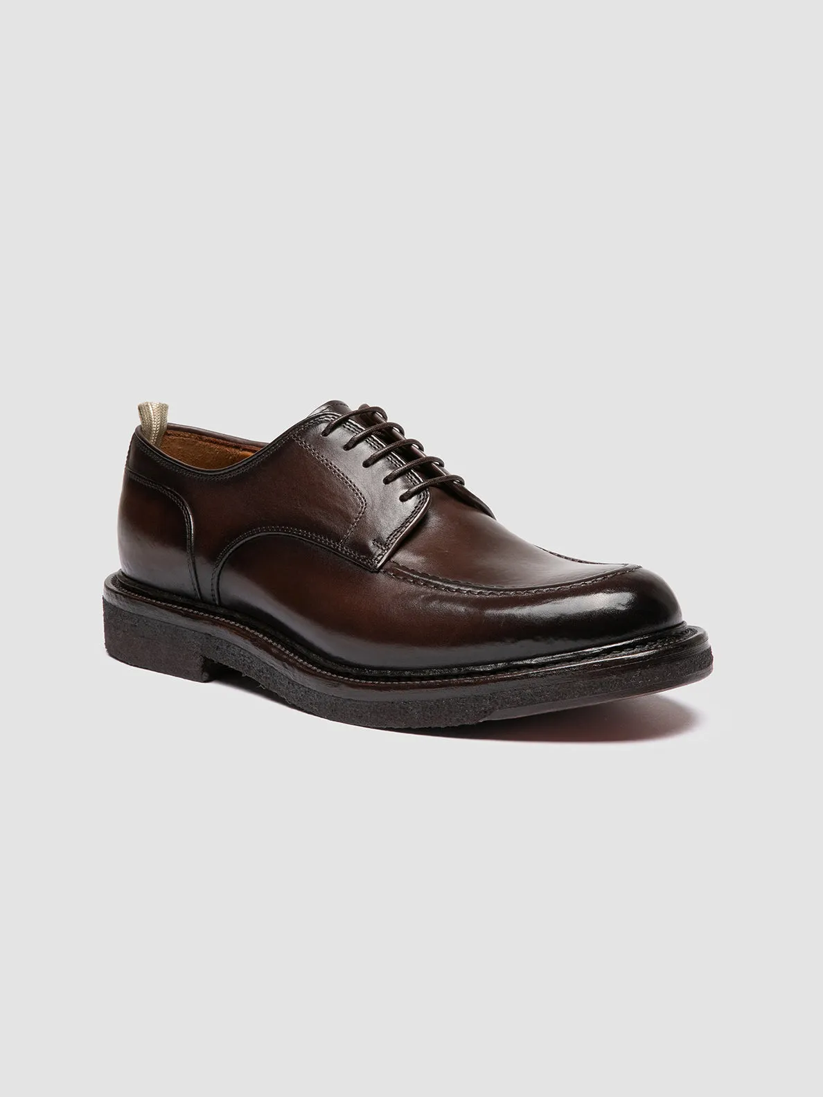 ASTON CREPE 003 - Brown Leather Derby Shoes Refined Aesthetic