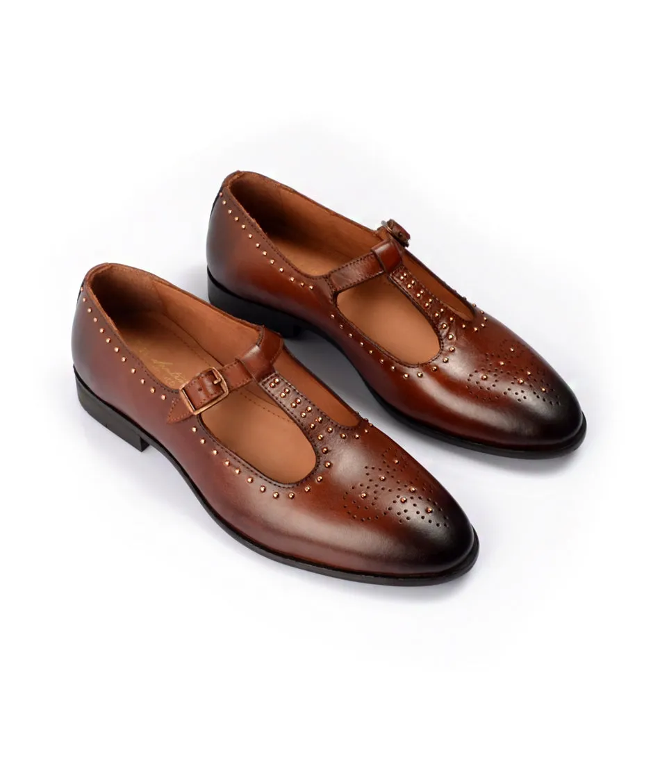 Regal Single Buckle - Cognac Elegant Footwear Bright Hue