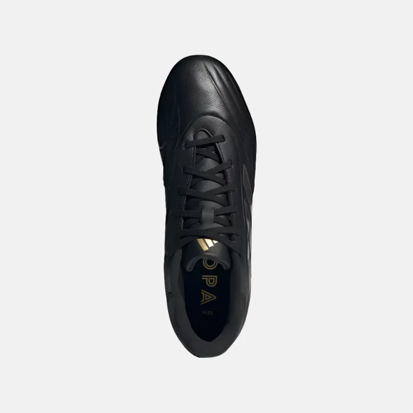 Adidas Copa Pure 2 League Firm Ground Men's Football Shoes - Core Black/Carbon/Gold Metallic Mental Toughness Training Field