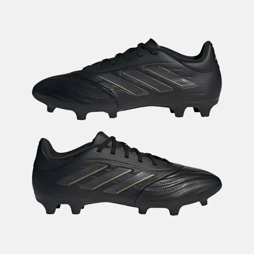 Adidas Copa Pure 2 League Firm Ground Men's Football Shoes - Core Black/Carbon/Gold Metallic Support arch