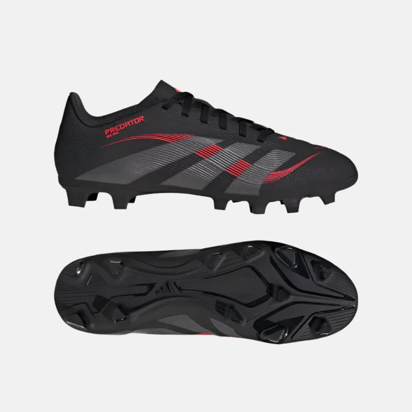 Daily Kick Adidas Predator Club Firm Multi-Ground Football Shoes -Core Black/Grey Four/Lucid Red