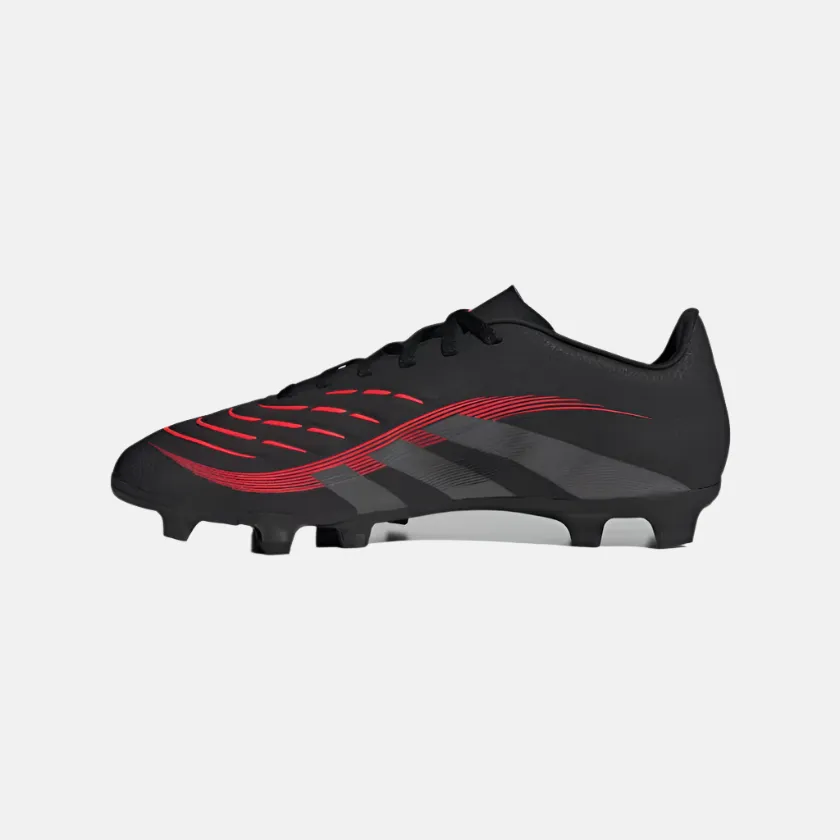 Hard Ground Touch Performance Adidas Predator Club Firm Multi-Ground Football Shoes -Core Black/Grey Four/Lucid Red