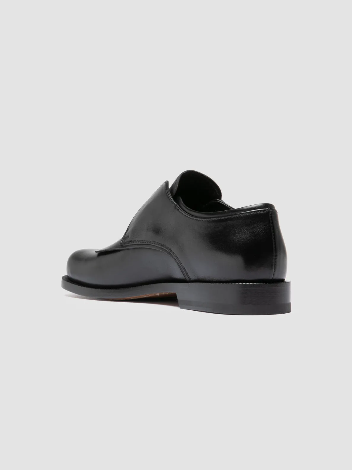 Global Fit Formal Mode EMERALD 003 - Black Leather Derby Shoes