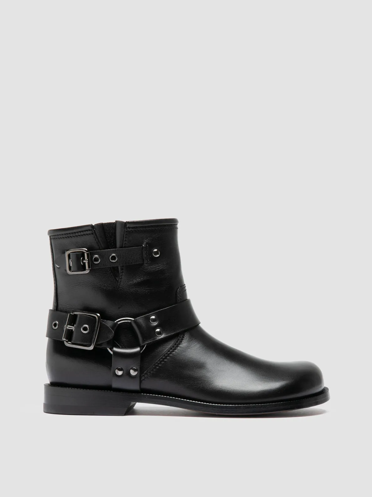 Quick Flex Comfort toe EMERALD 016 - Black Leather Pull-On Boots