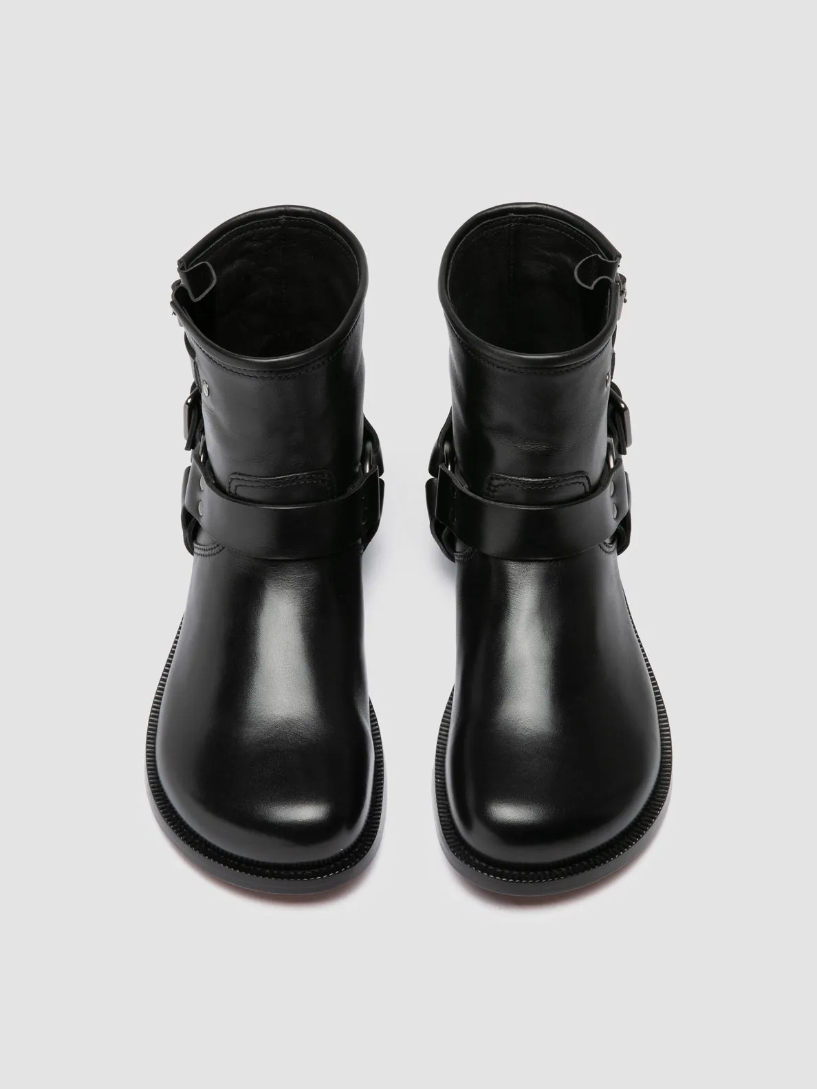 EMERALD 016 - Black Leather Pull-On Boots Kids Play Water Edge
