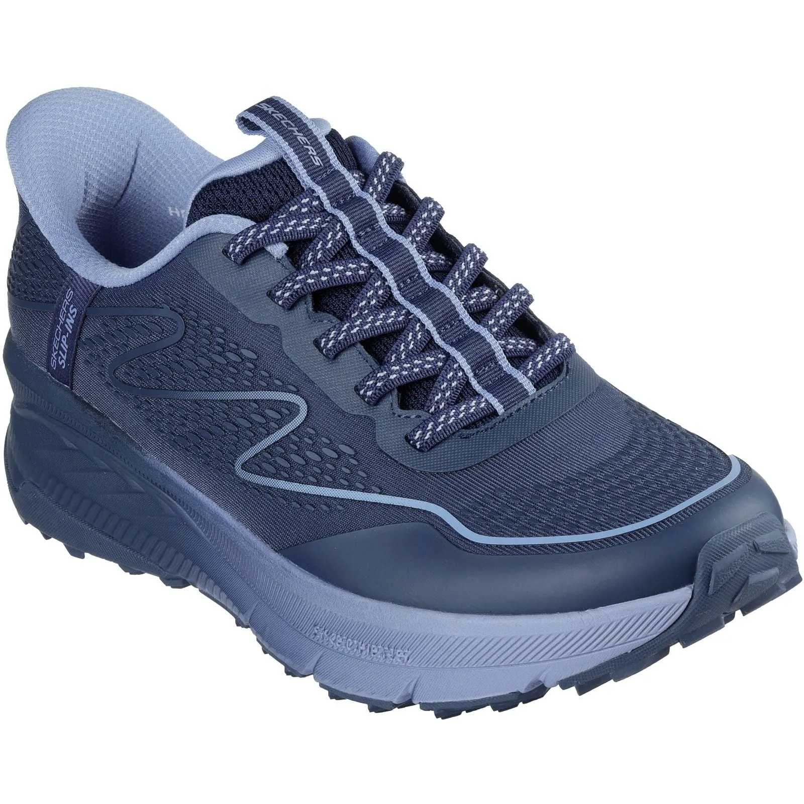 Weather resistant Skechers Womens Switch Back Mist Hiking Shoes Navy
