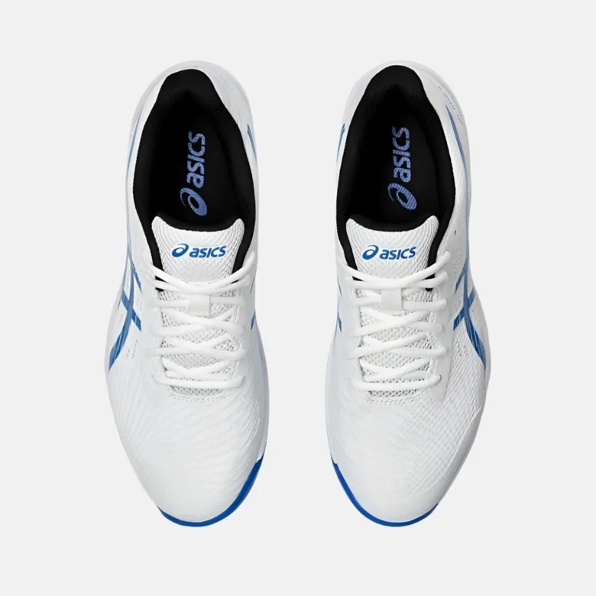 Asics GEL-GAME 9 Men's Tennis Shoes -White/Tuna Blue Gym workout Stability Cushion