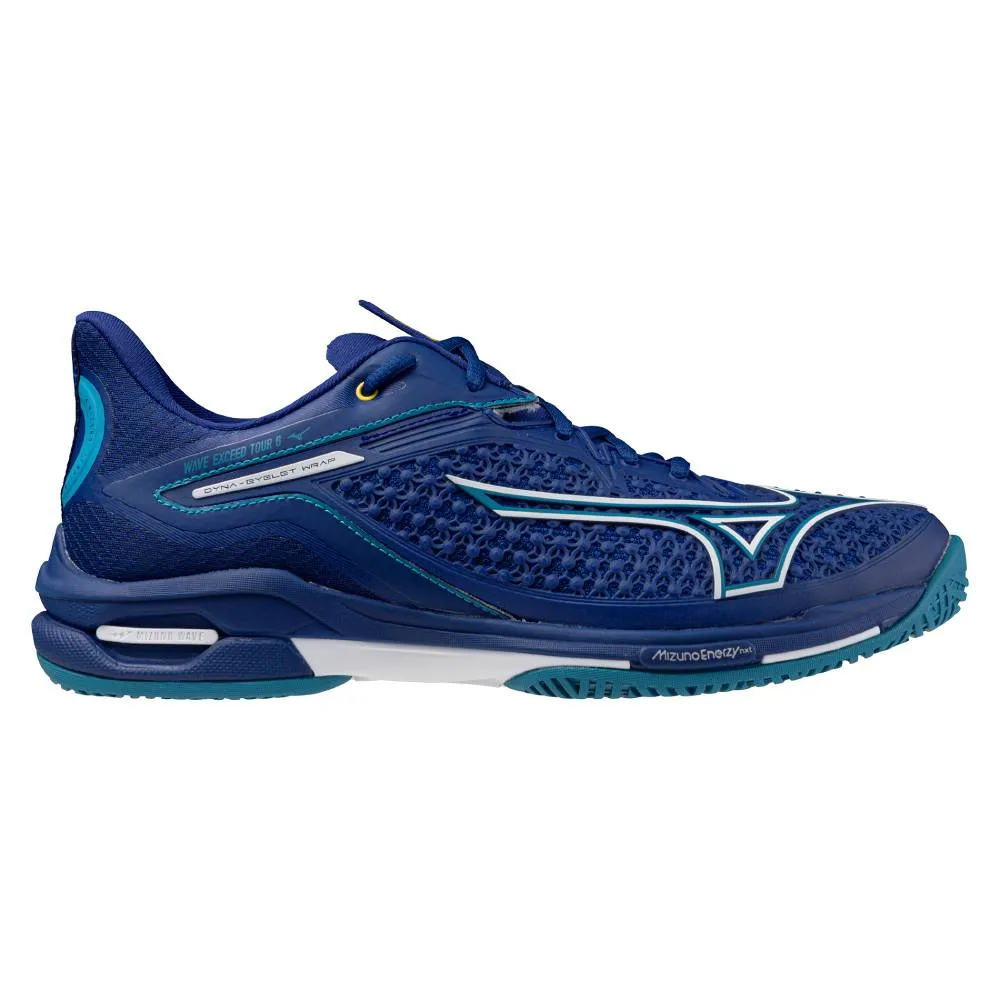 Outdoor Walk Mizuno Wave Exceed Tour 6 AC Men's Tennis Shoe (Bellwether Blue/White)