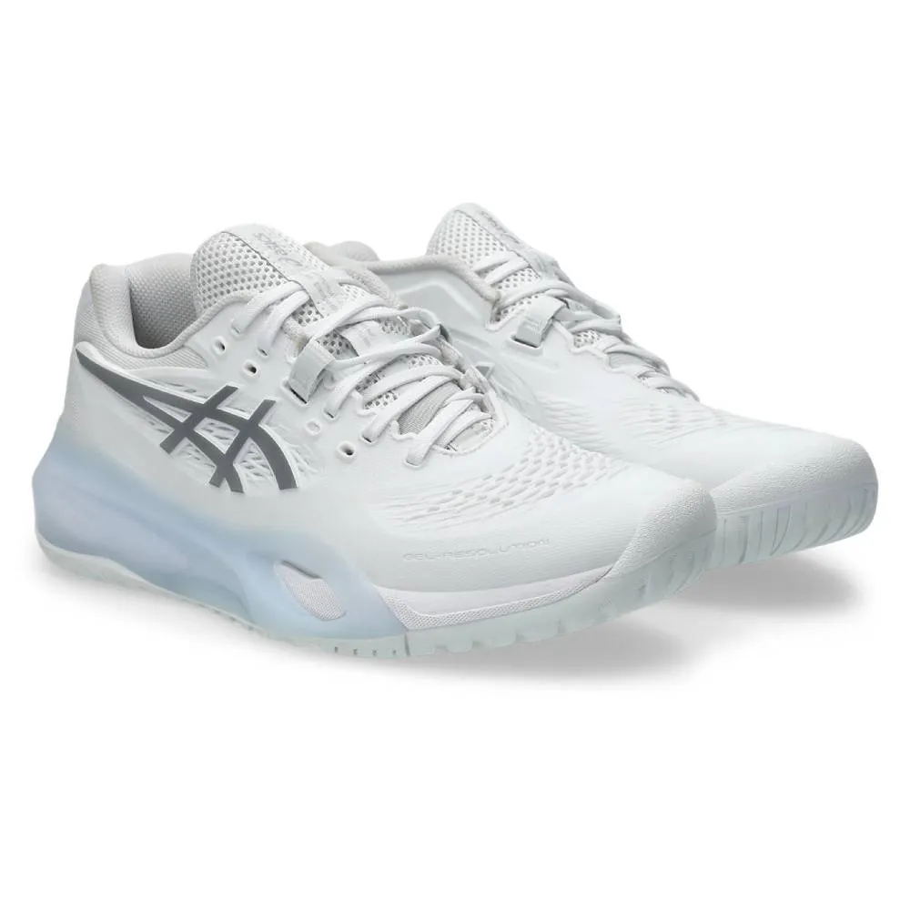Asics Gel Resolution X Women's Tennis Shoe (White/Pure Silver) quick dry Basic Comfort