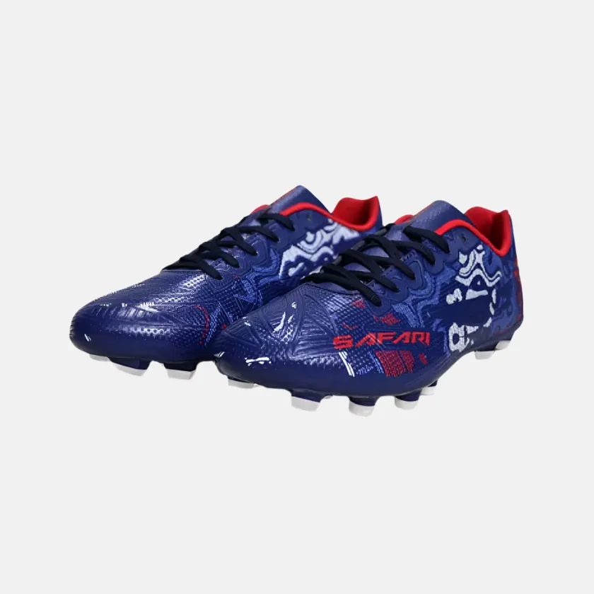 Nivia Safari Men's Football Shoes -Navy Blue/Red Fast Turn