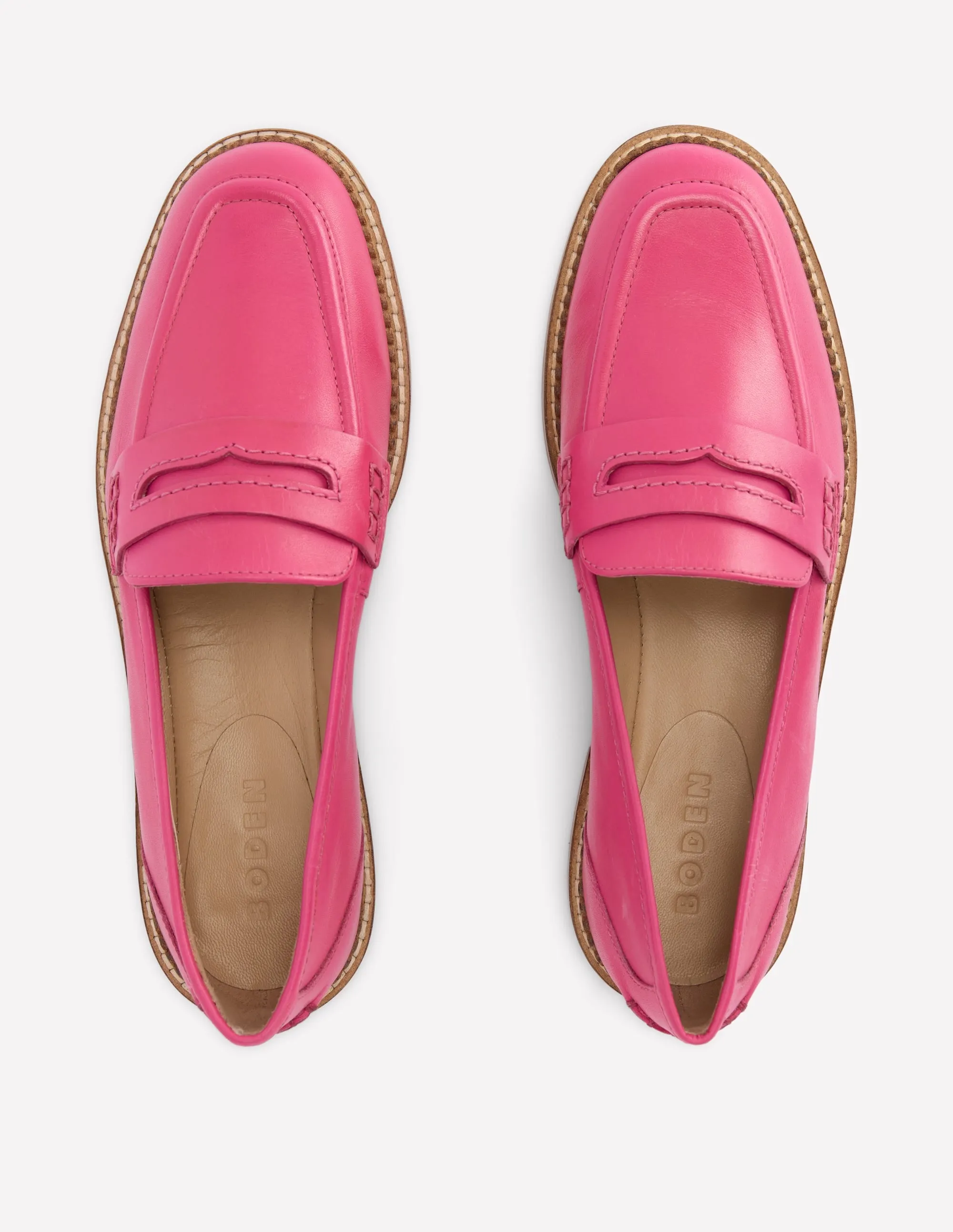 Nya Penny Loafers-Pink Heel Fit