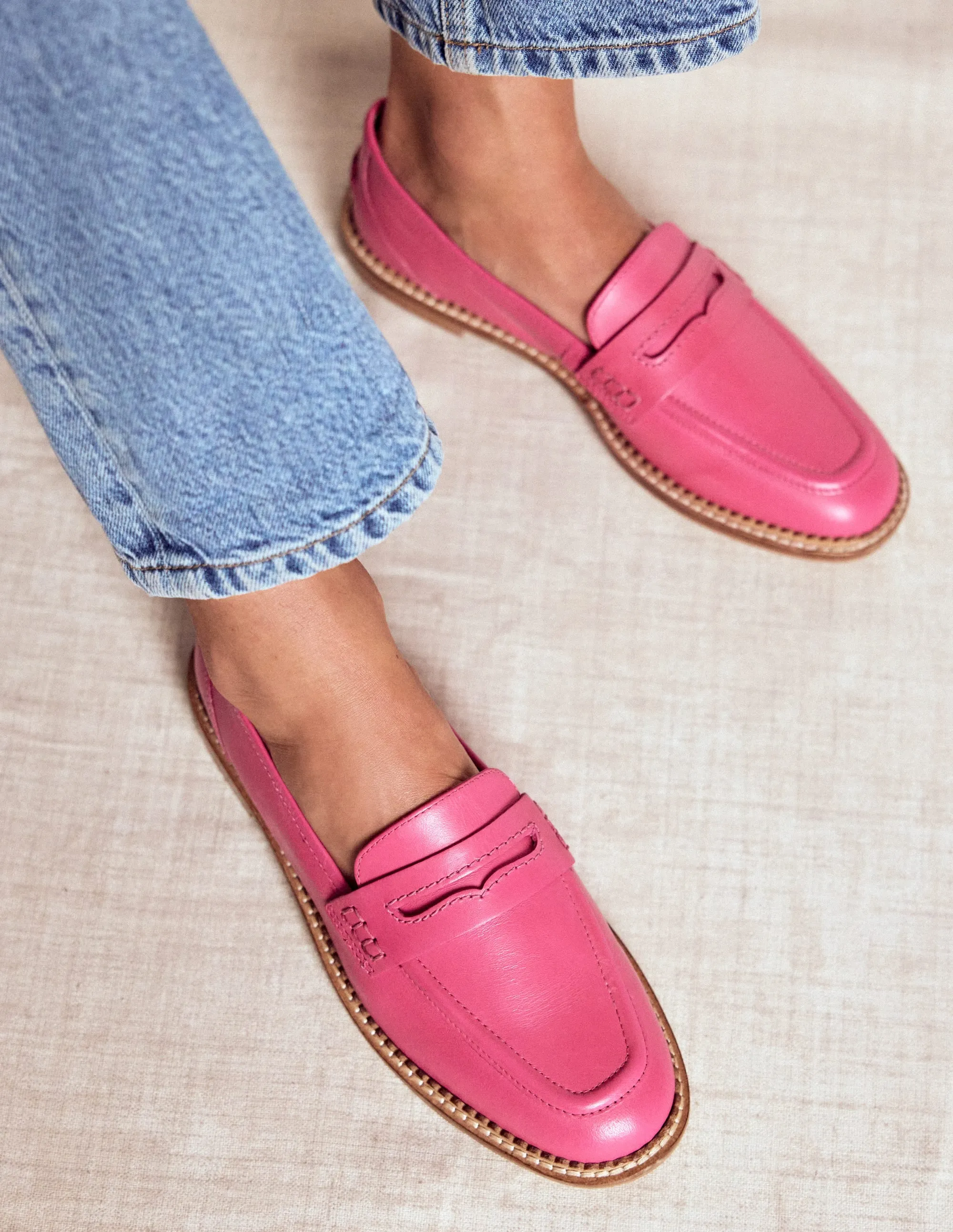 Nya Penny Loafers-Pink Weekend Fair Fresh Breeze
