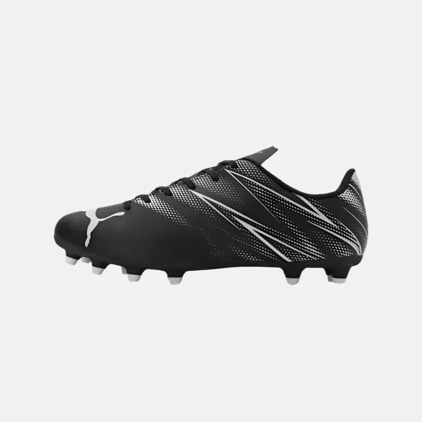 High Flex Padded collar Puma Attacanto FG/AG Men's Football Shoes -Black/Silver Mist