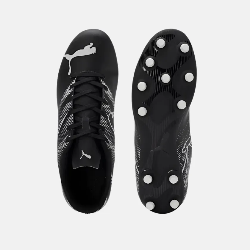 Puma Attacanto FG/AG Men's Football Shoes -Black/Silver Mist Youth Speed Speed Traction