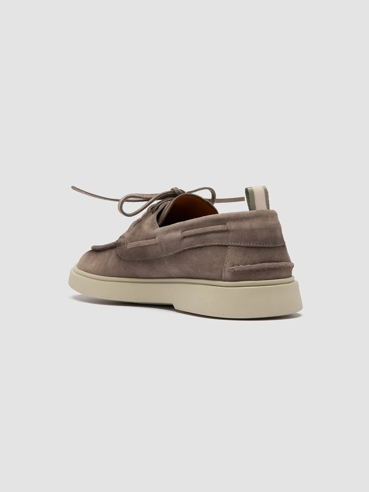 BONES 013 - Grey Suede Boat Shoes Hold Steps