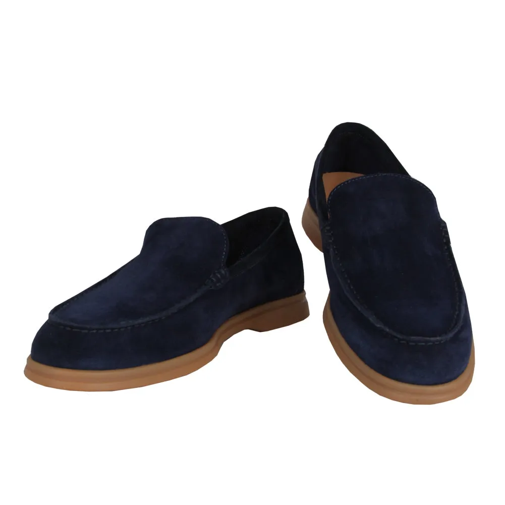 Clean Path Lane Belgian Style Fiori Di Lusso Blue  Loafers