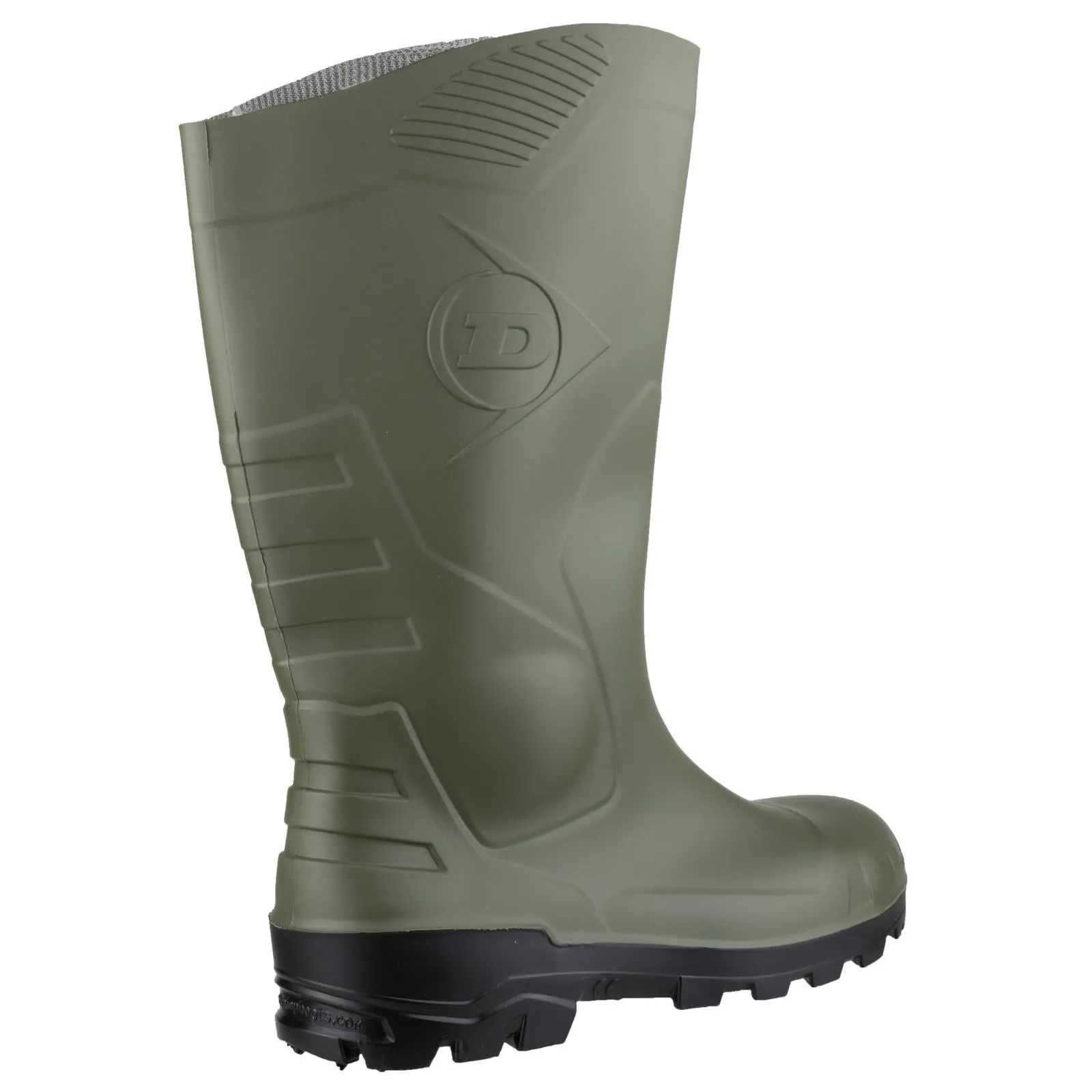 Dunlop Unisex Devon Full Safety Wellington Green/Black Quick Footwear
