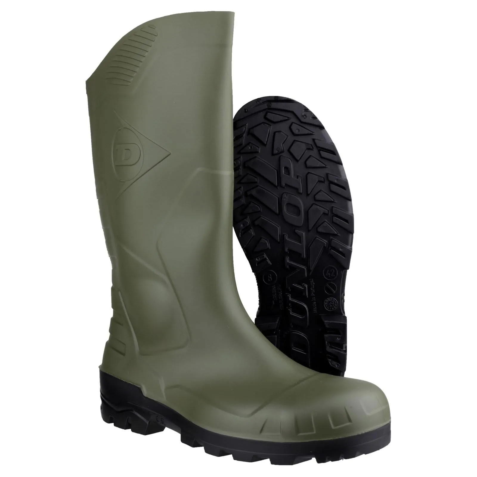 Dunlop Unisex Devon Full Safety Wellington Green/Black Outdoor functionality