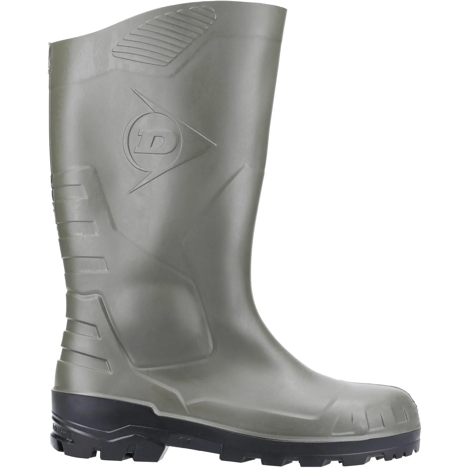 Outdoor Weather Protection Winter Fashion Dunlop Unisex Devon Full Safety Wellington Green/Black