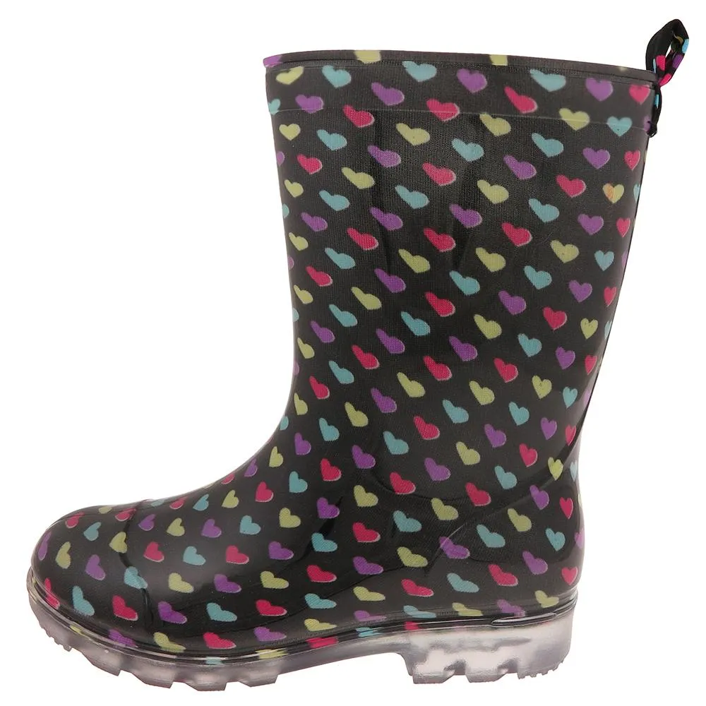 Footwear Style Fit Waterproof Wear Boots Girls Hearts Jelly Rain Boot