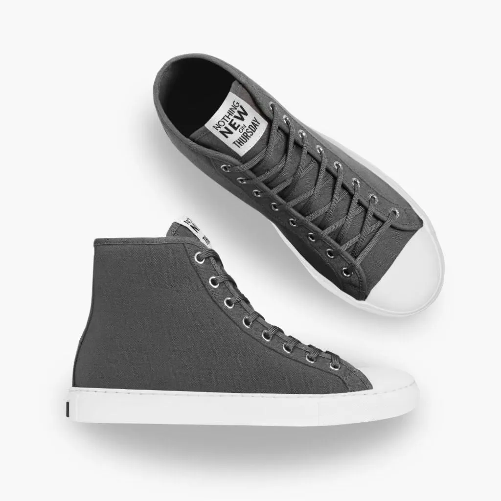 Fresh Daily Slip   resistant   sole Men's Classic High Top | Grey x White