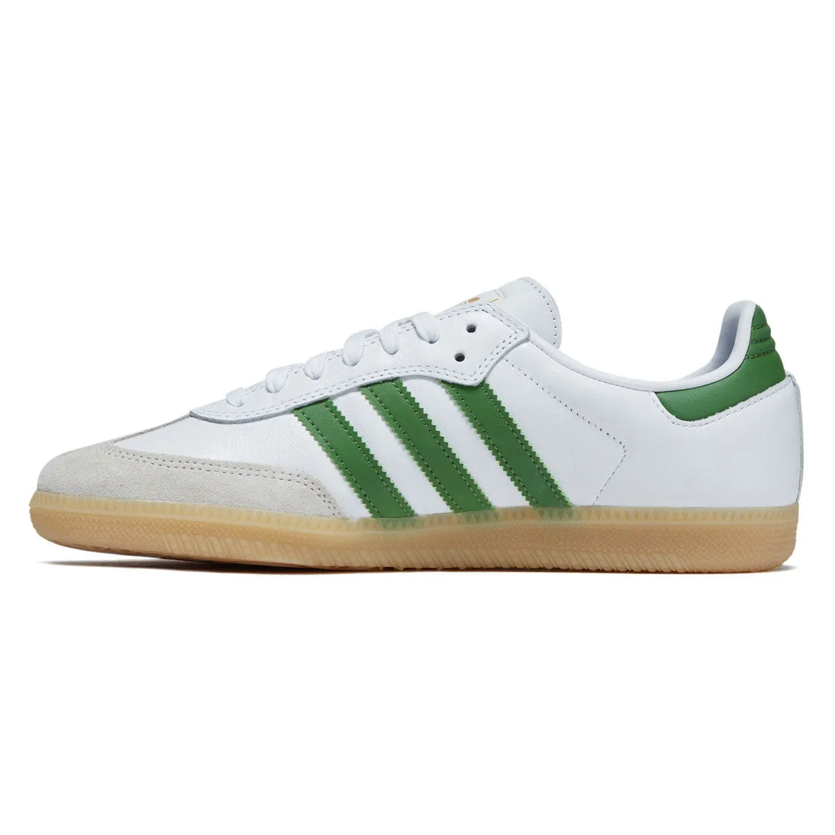 Adidas Samba ADV Shoes - Ftwr White/Green/Gum Street Ready Action Slide Friendly