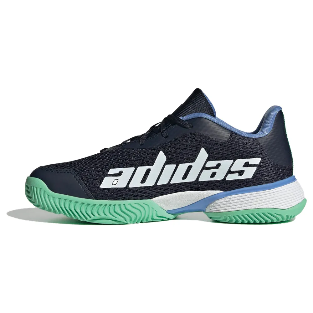 adidas Barricade Tennis Shoes (Junior) - Legend Ink/Cloud White/Blue Fusion Motion Wear
