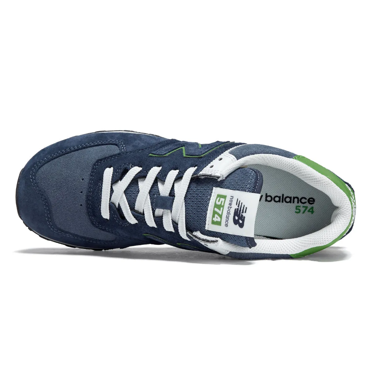Suburban Ride Classic Fit New Balance 574 Shoes - Navy/Alpine Green