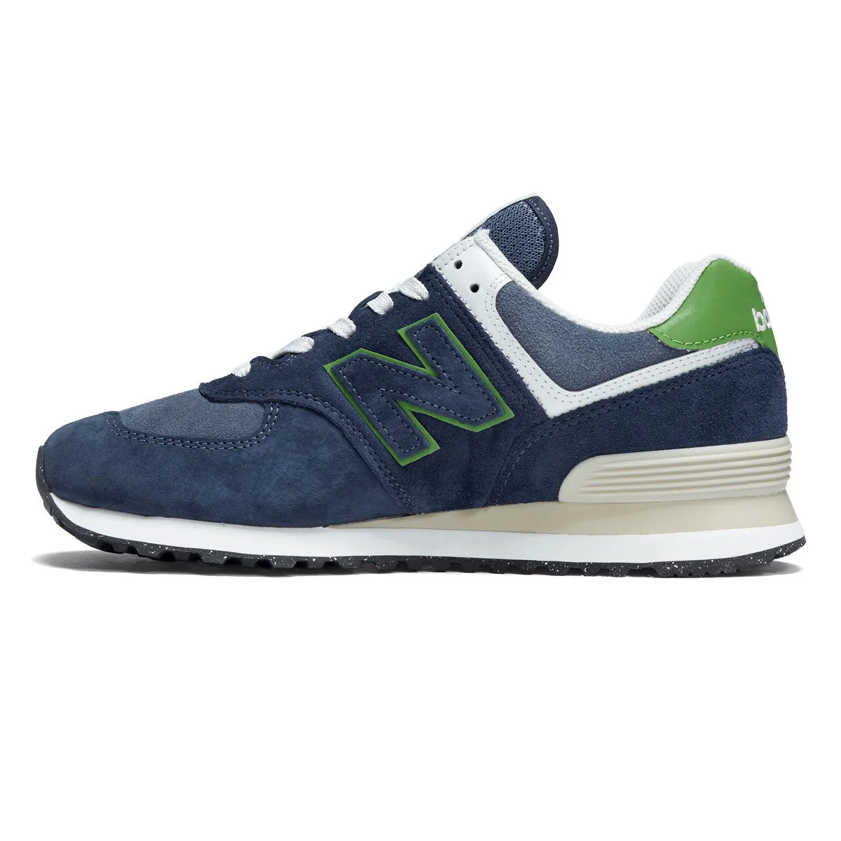 New Balance 574 Shoes - Navy/Alpine Green Street Performance Fit