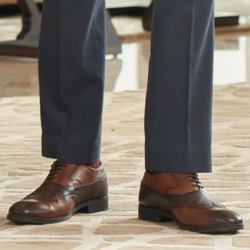 Healers Formal Brown Lacing Brogue Shoes For Men AV-20 By Liberty Quality Craft Timeless Comfort
