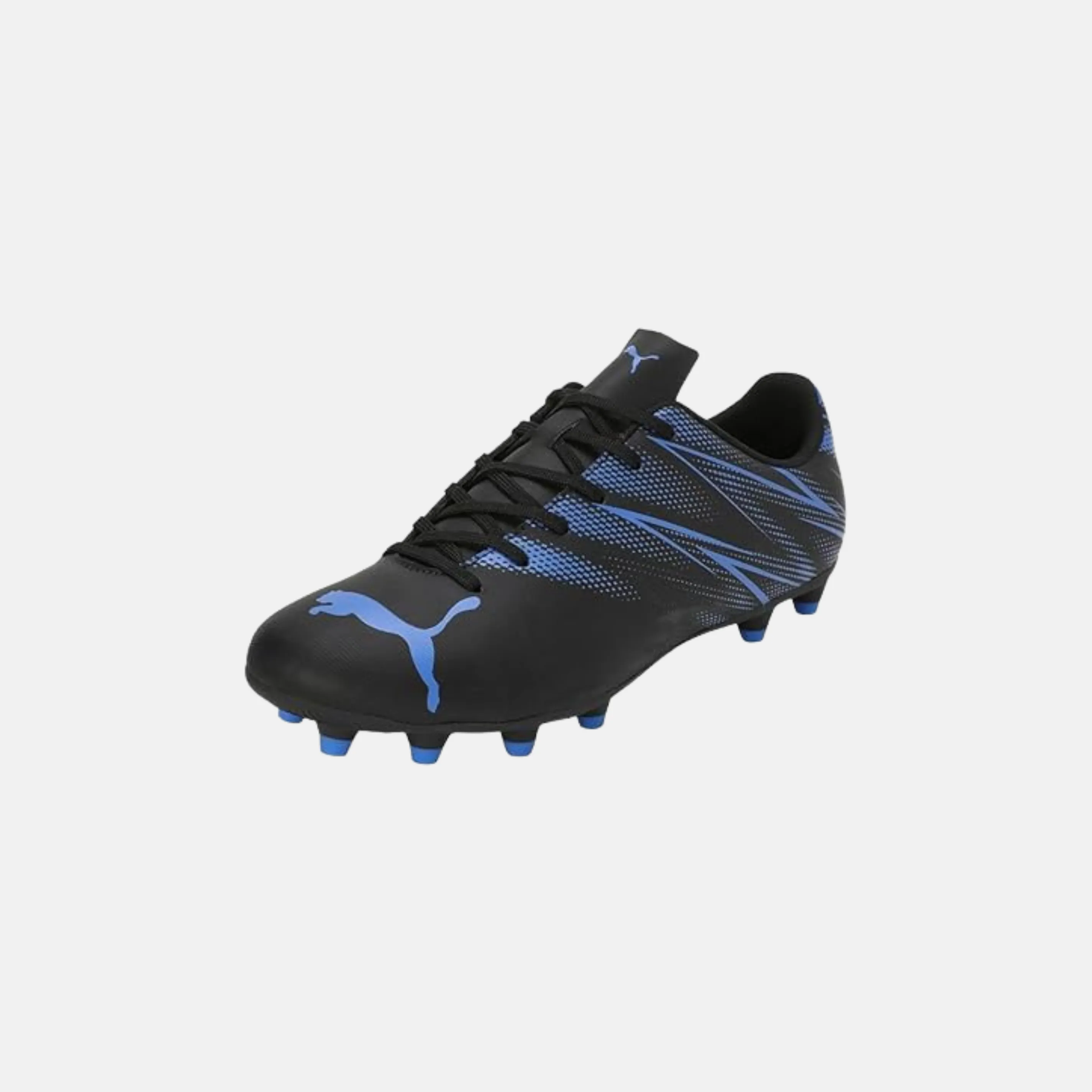 All weather PUMA Men??s ATTACANTO FG/AG Football Shoe ?C Black-Bluemazing