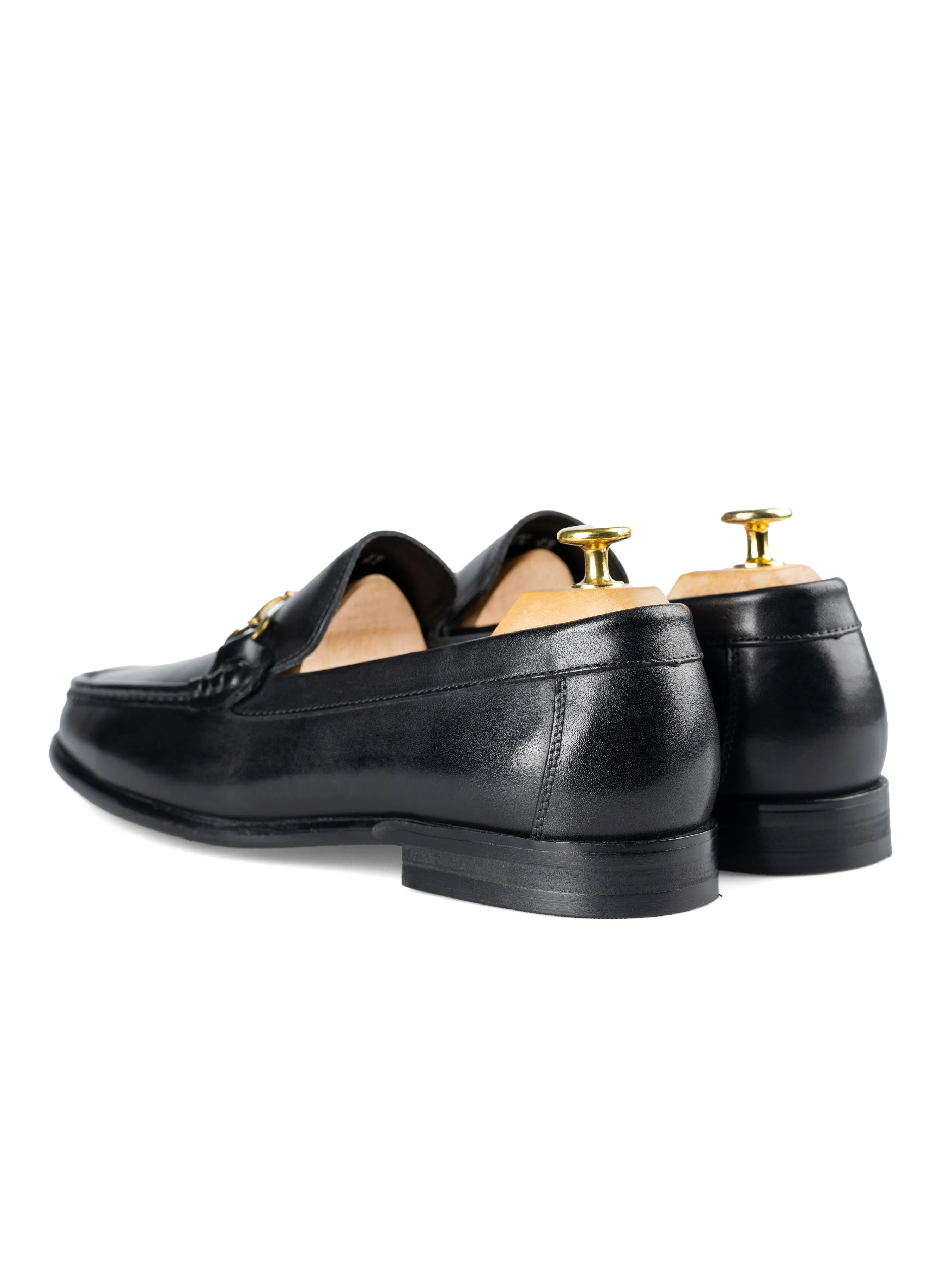 Smart Casual Horsebit Moccasin Loafer - Solid Black