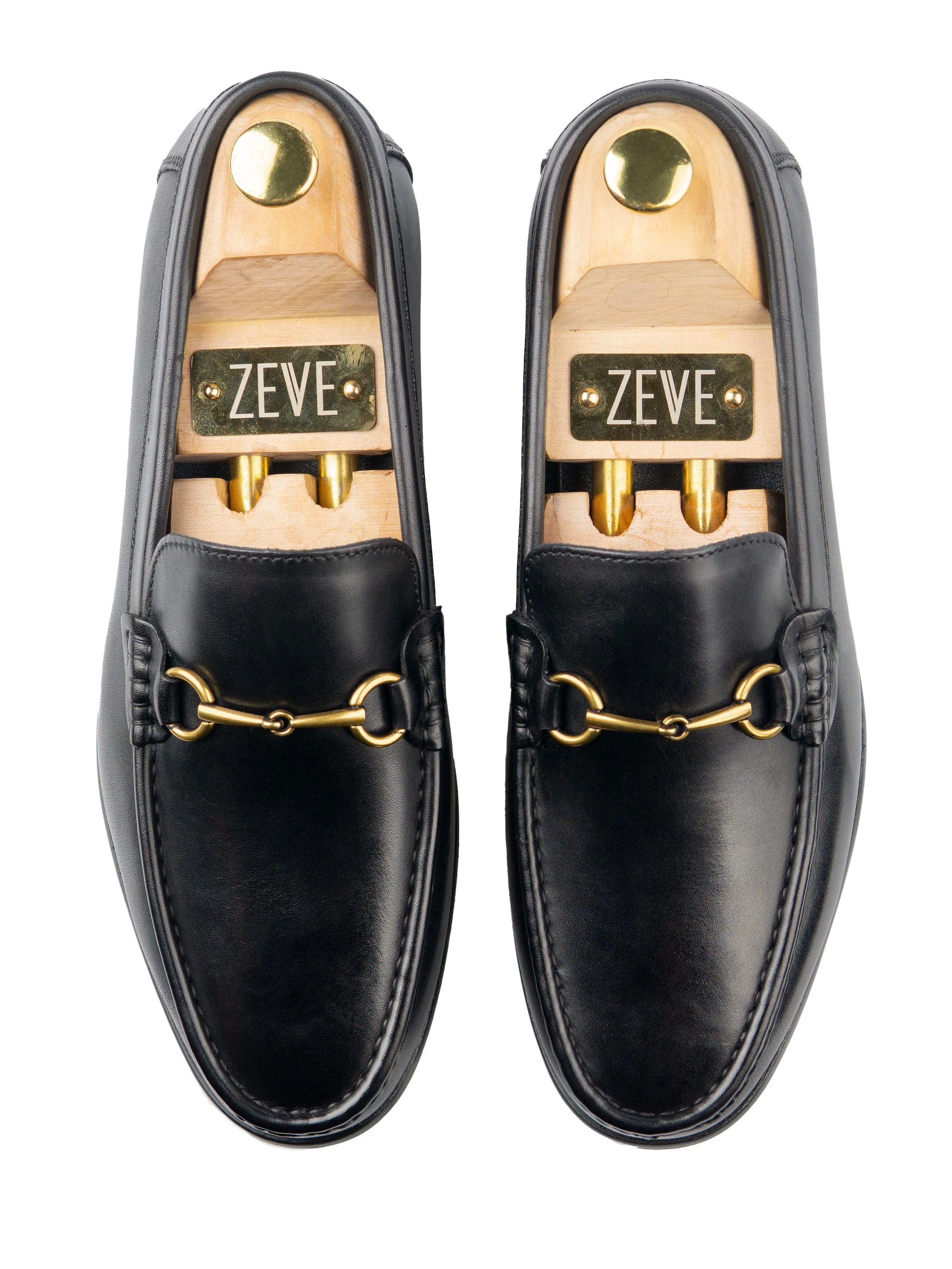 Horsebit Moccasin Loafer - Solid Black Vacation Essential Toe Sure