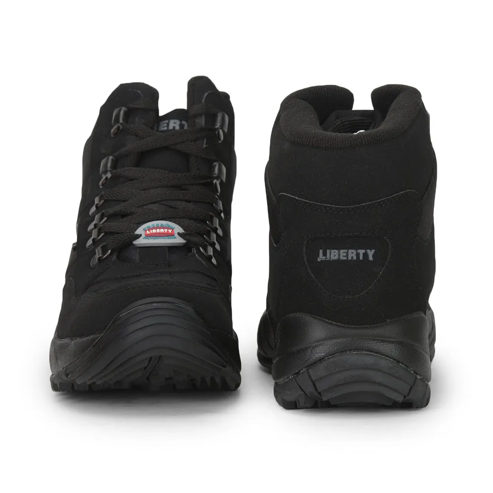 Quick Fit Hiking Freedom Casual (Black) Defence Hiking/Trekking Ankle Shoes EVREST-PRM By Liberty