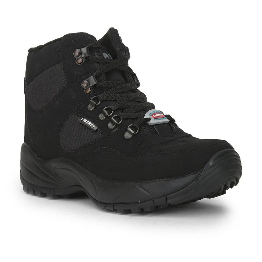 Freedom Casual (Black) Defence Hiking/Trekking Ankle Shoes EVREST-PRM By Liberty Advanced Support