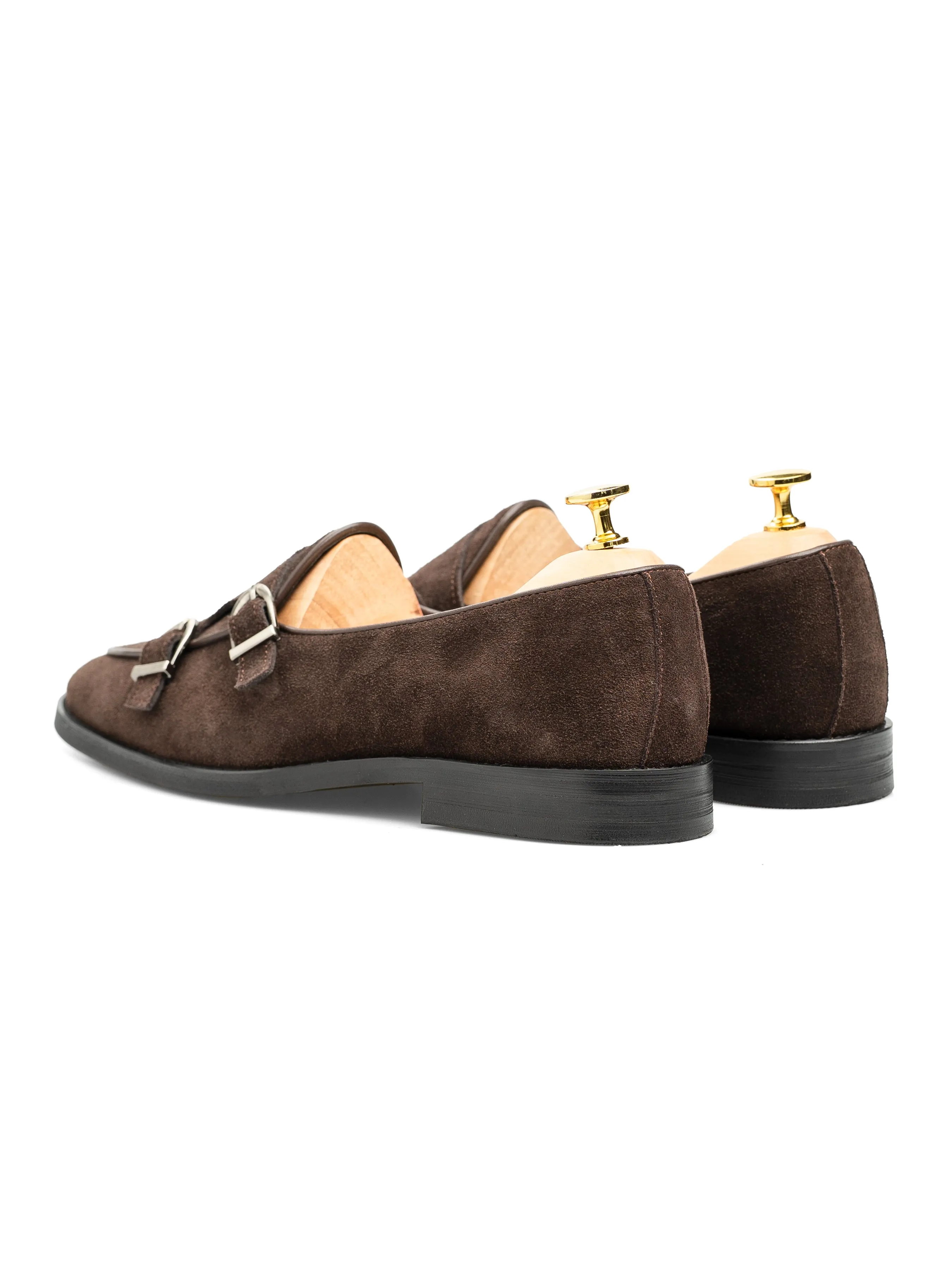 Safe Path Resort Style Bellmonk Loafer - Tobacco Brown Suede