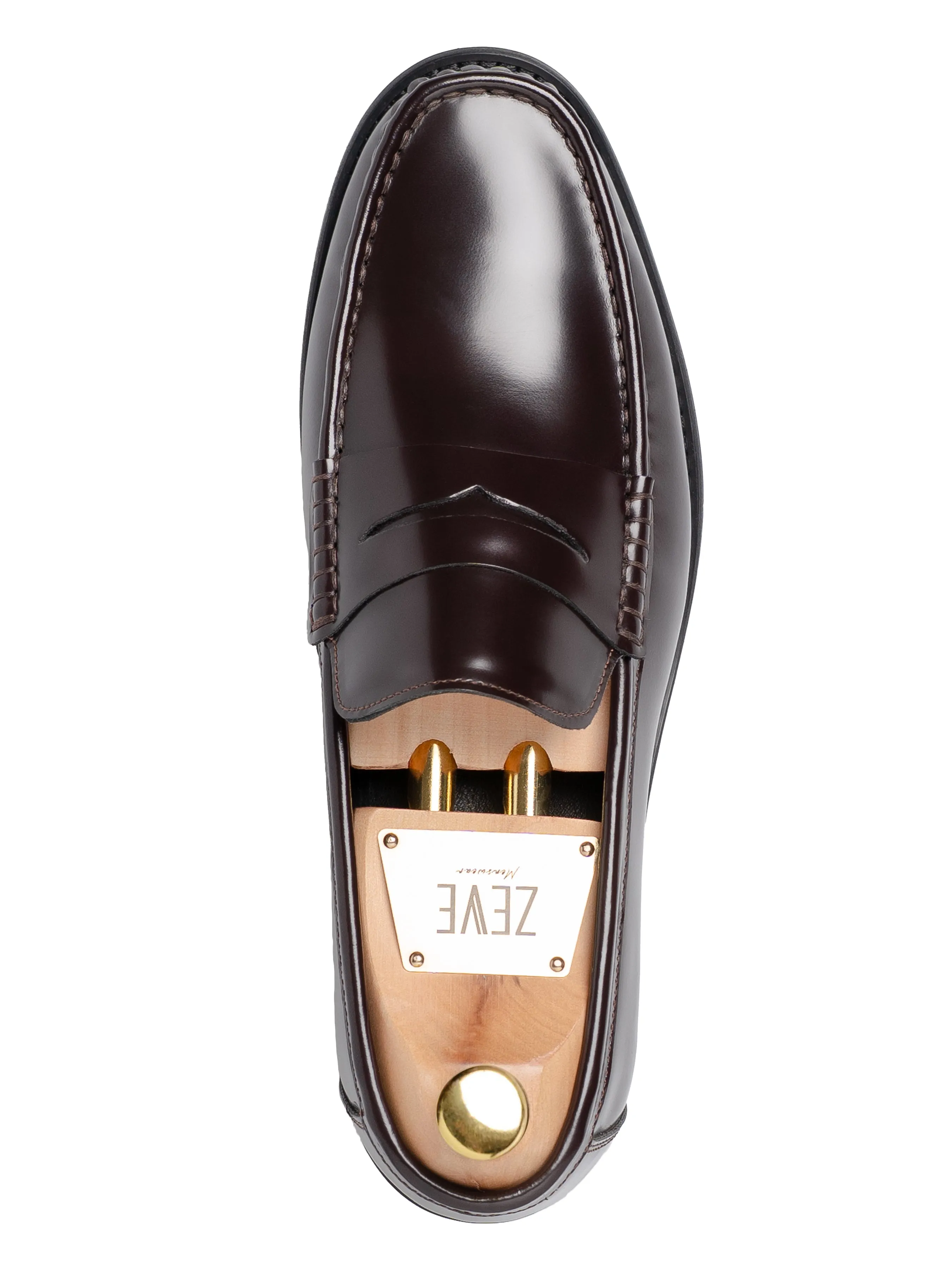 Marco Penny Loafer - Coffee Brown Polished Leather Wide toe box