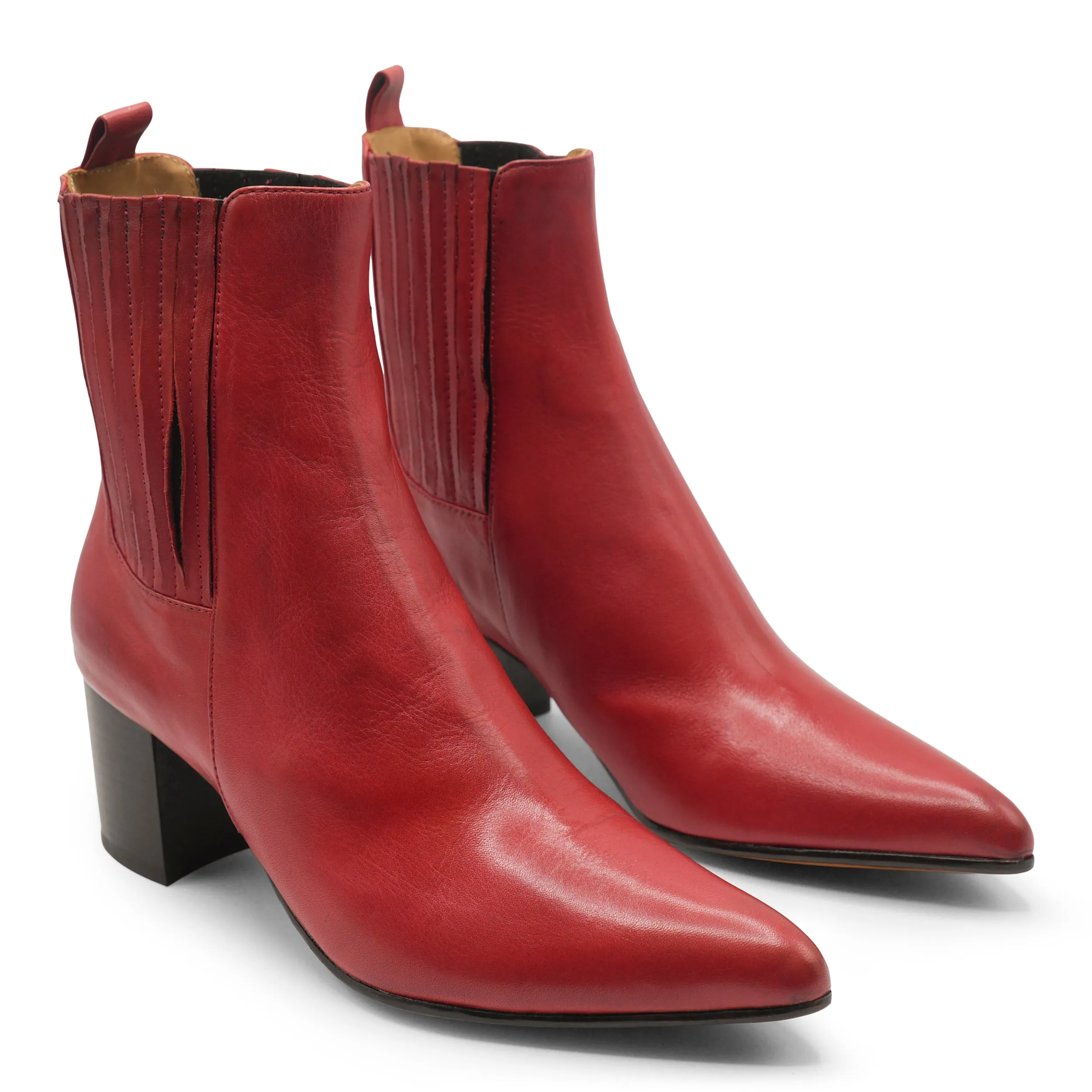 VW13B - Soft Nappa Red Chelsea Regular Fit Wedding guest