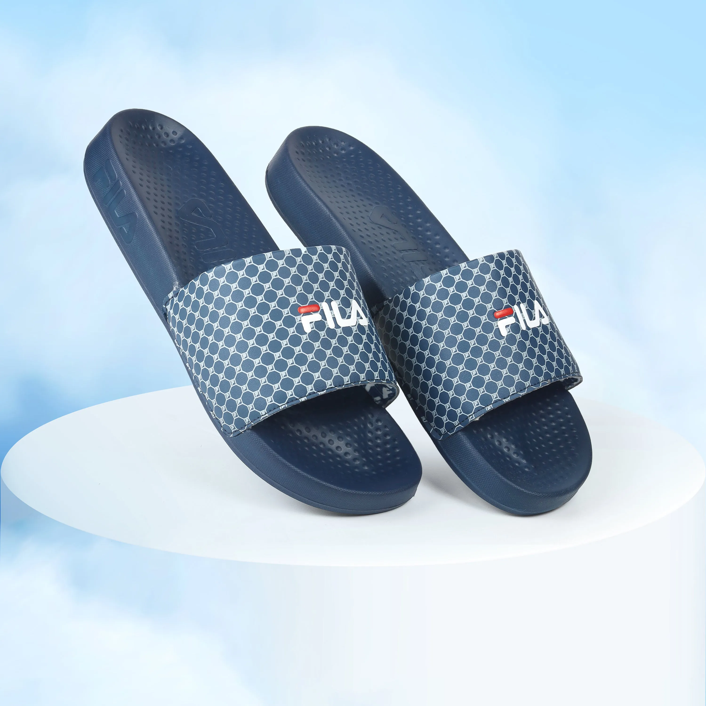 Fila Savil Blue Slides For Men Stable Step