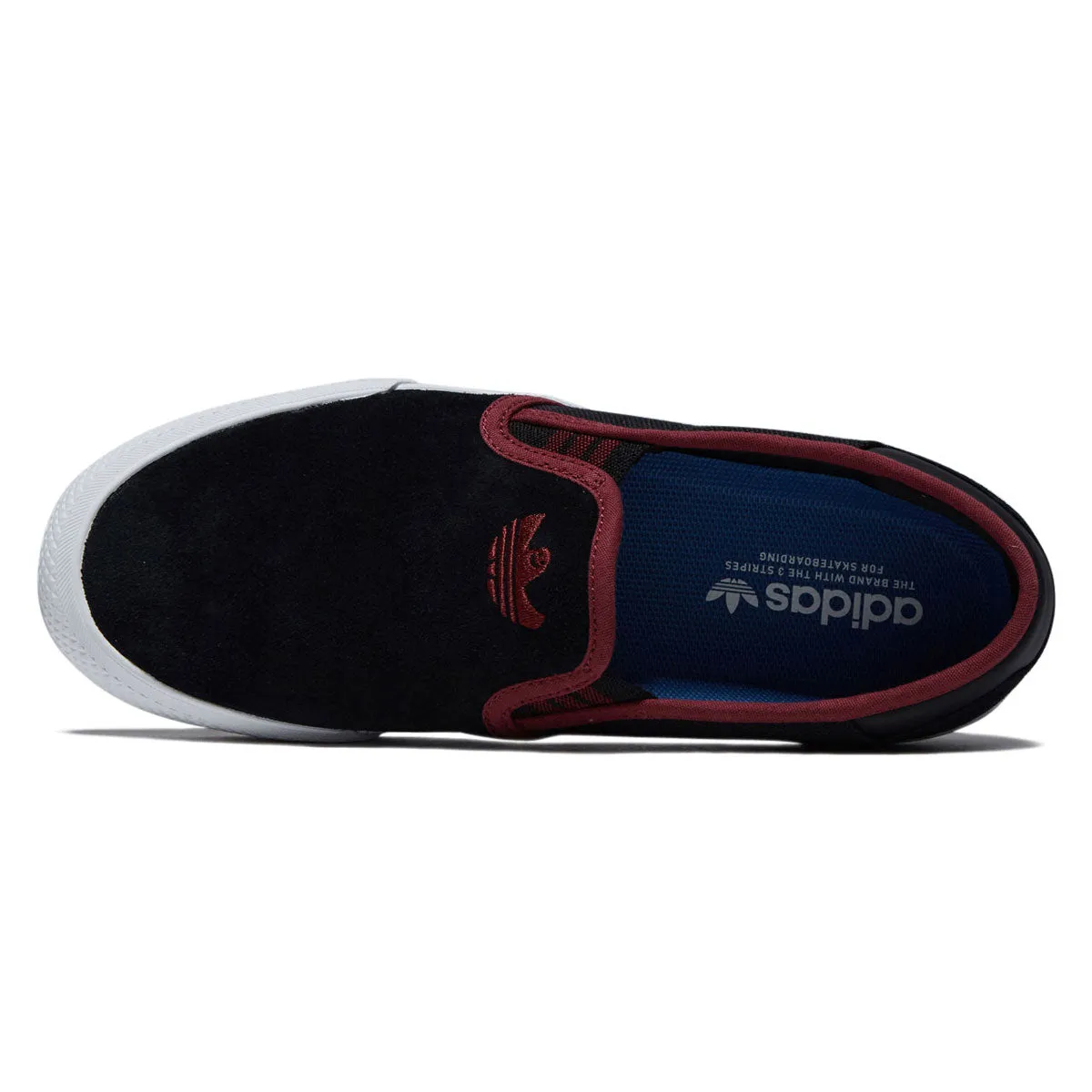 Stylish Look Long Ride Adidas Shmoofoil Slip On Shoes - Core Black/Red/Ftwr White