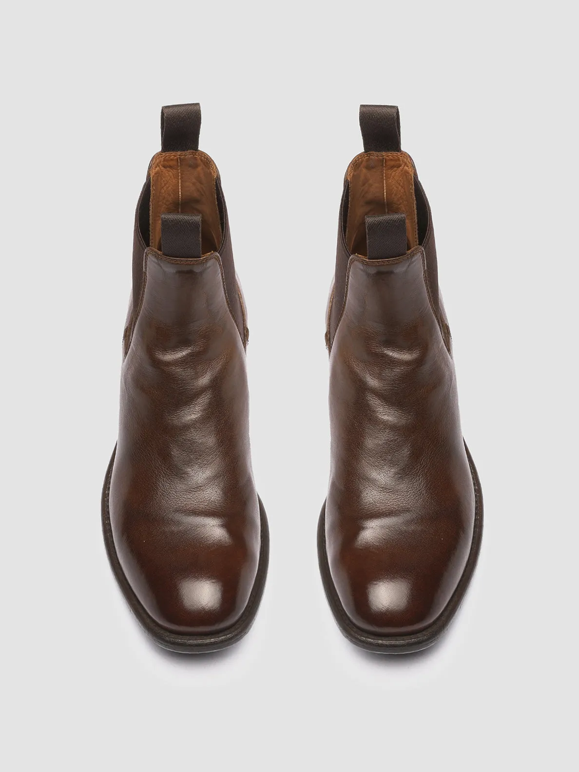 CALIXTE 004 - Brown Leather Chelsea Boots Scandi Clean